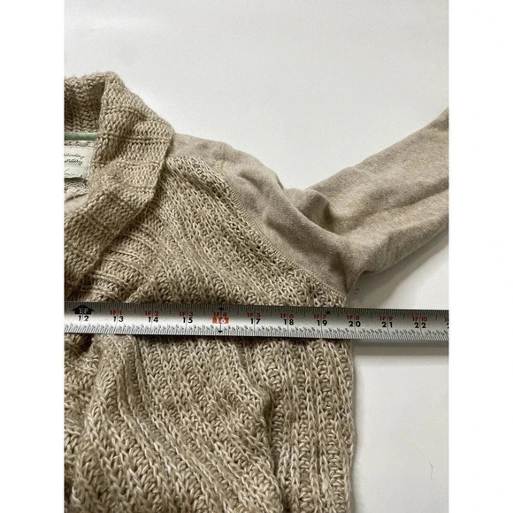 Anthropologie Saturday Sunday Women’s Size XS Beige Draped Cardigan Sweater - Picture 5 of 6